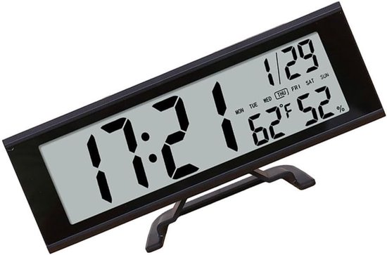 Digitale Wekker - Smart Display - Omgeving Monitoren - Aanraakscherm Bediening - 190 x 27 x 85 mm - Zwart — afbeelding 5