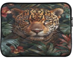 Laptophoes - Computer tas - Bescherming onderweg - Lichtgewicht ontwerp - 13-14 inch - Jungle Luipaard