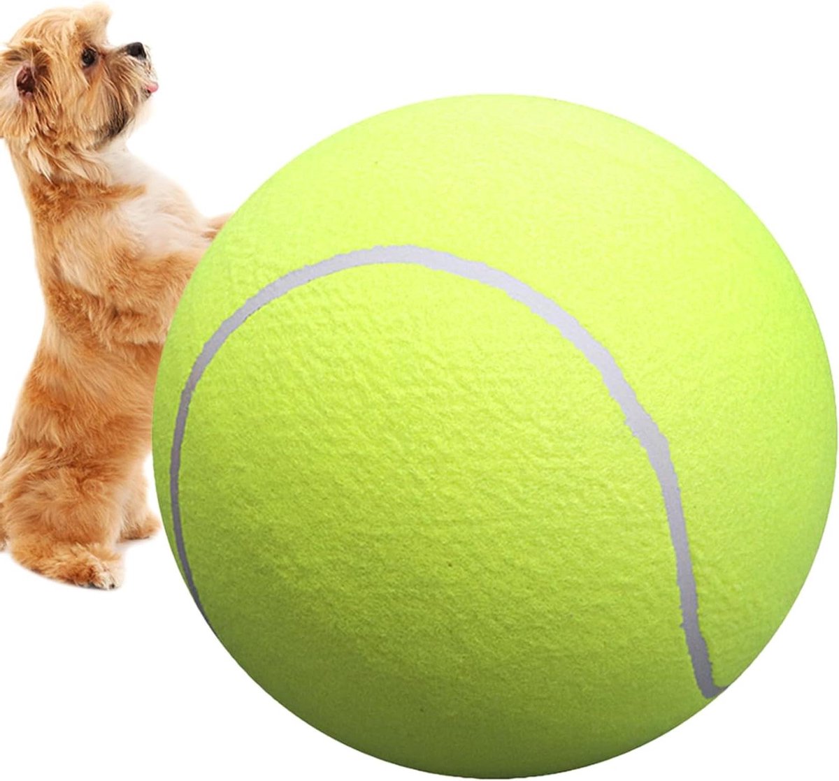 Huisdier Tennisballen - Reuzenballen Hond - Buiten Spelen - Niet-schurende Viltcoating - 24 cm Diameter - Geel