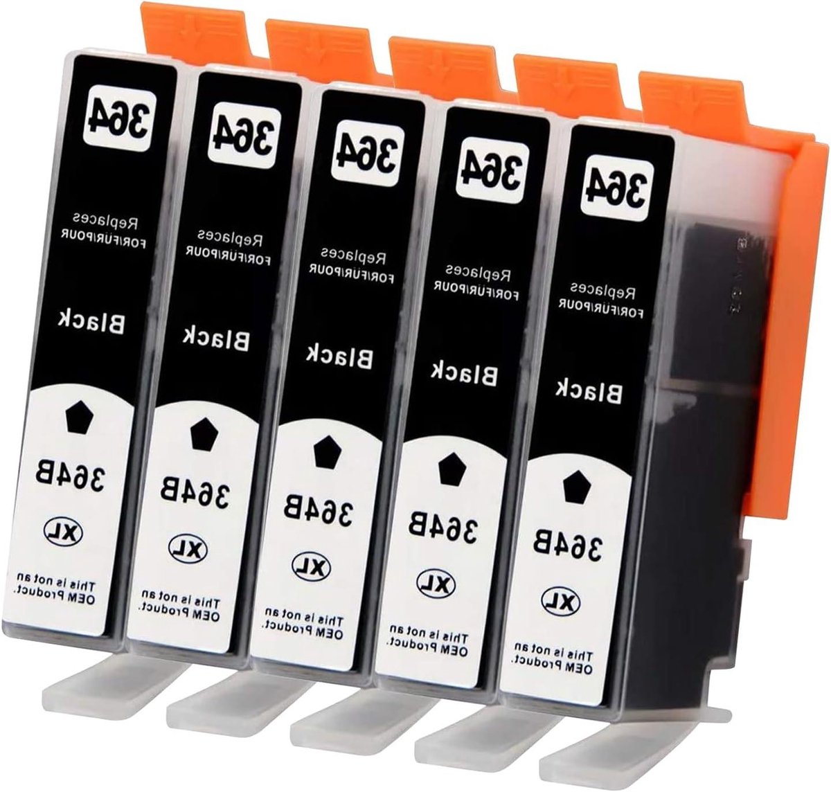 Inkt Cartridges - Printer Inkt - Documenten Printen - Hoge Capaciteit - 5 Stuks - Zwart