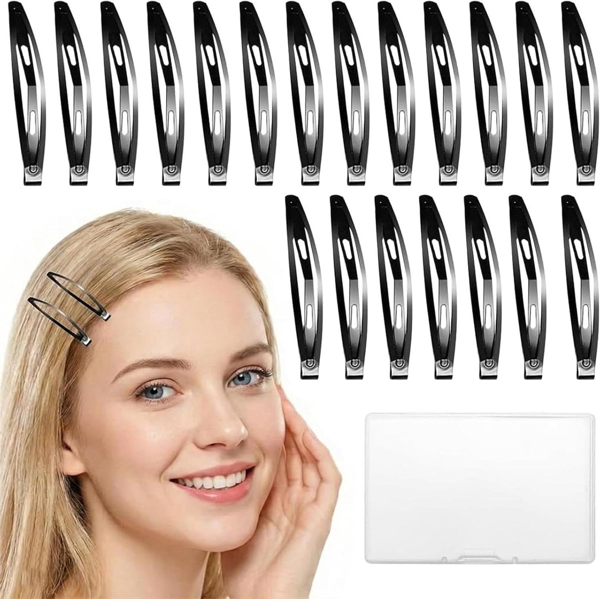 Haarspelden Set - Metalen Klemmen - Haar Styling - Antislip Ontwerp - 20 Stuks - Zwart