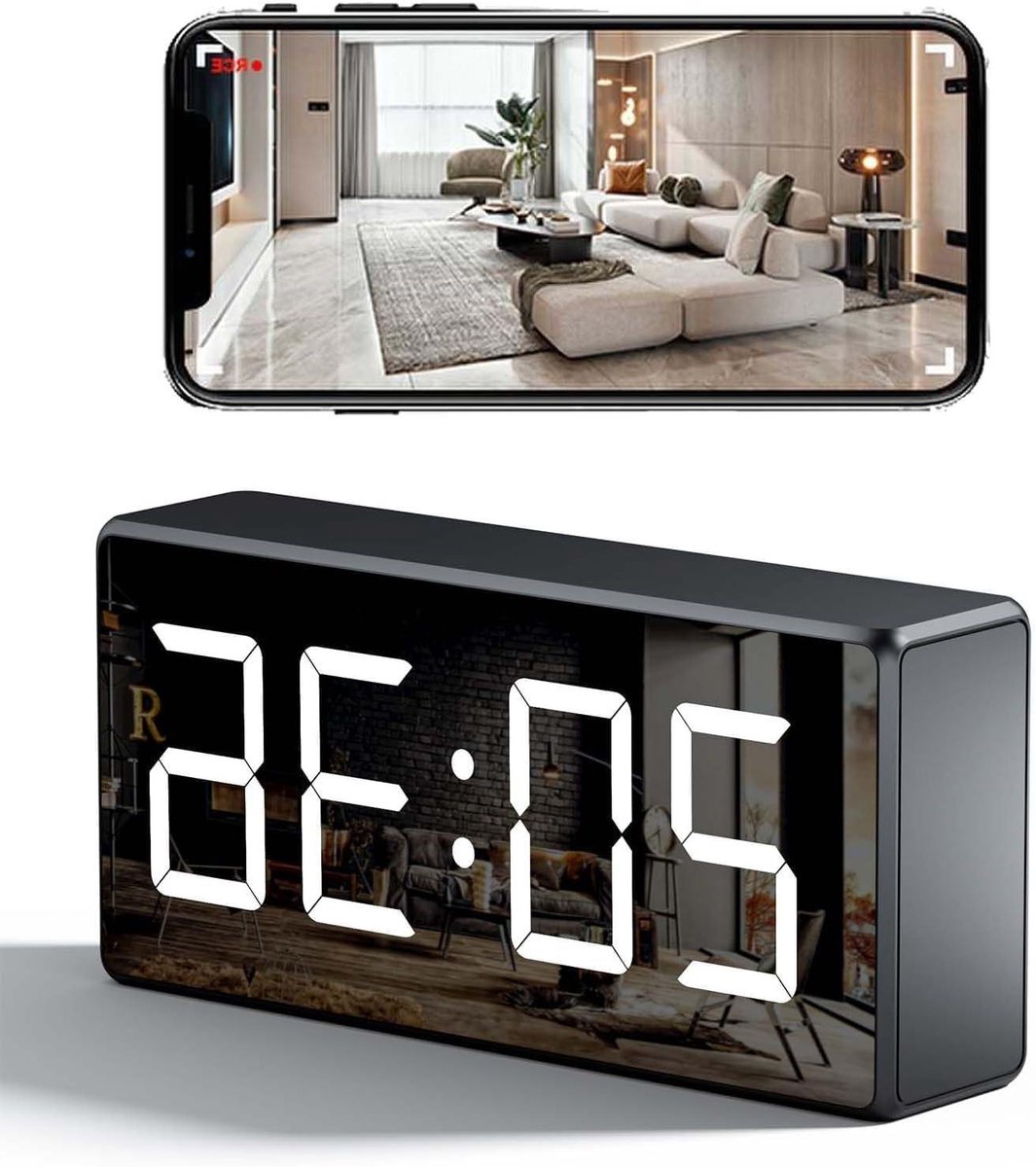 Full HD WiFi Camera - Binnen Camera Nanny - Huisdier Bewaken - Bewegingsdetectie Nachtzicht - 5 Meter Bereik - Zwart