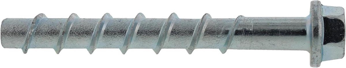 Dopschroef Xtrem - Betonschroef Hex - Vastzetten Materialen - Gelegeerd Staal - 10x70/15 mm - Zilverkleurig