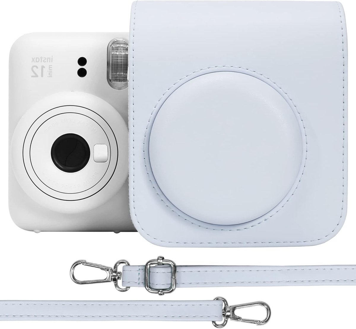 Duurzame Hardcase voor Fujifilm Instax Mini 12 Instant Camera met Extra Opbergruimte en Schouderriem