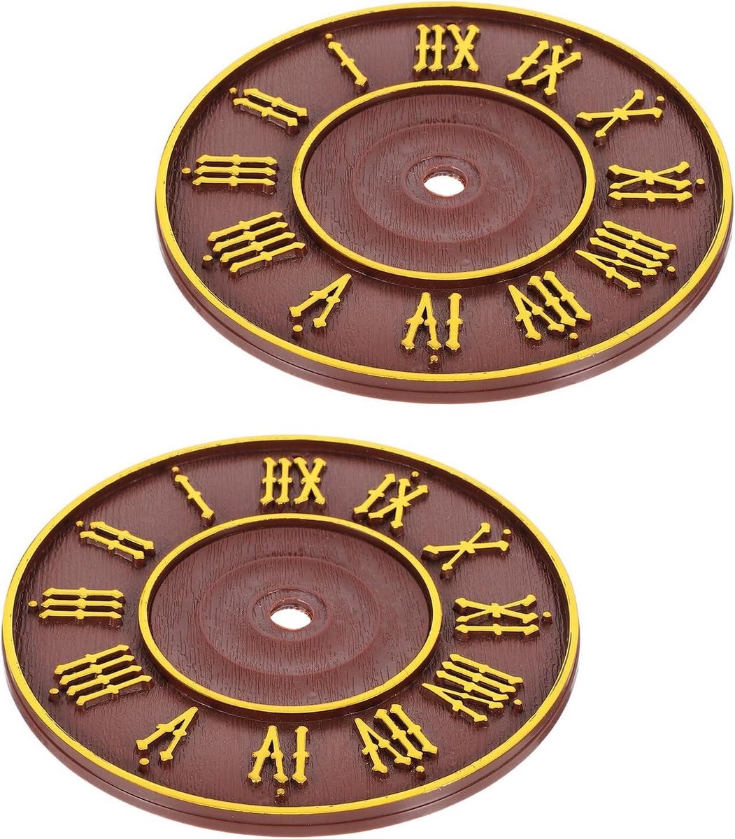 Wijzerplaten Ronde Klok - Klokonderdelen Wandklok - Klok Repareren - Romeinse Cijfers - 13.7 cm - Meerkleurig