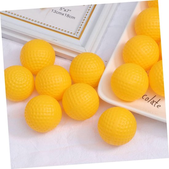 Oefenballen - Golfballen Trainingsballen - Binnenshuis Trainen - Zonder Schade - 4.1 cm - Geel — afbeelding 3