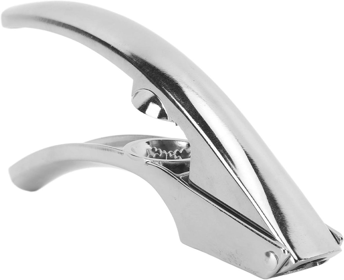 Knoflookpers - Keukenstamper - Eten Bereiden - Instelbare Druk - Aluminiumlegering - Zilver