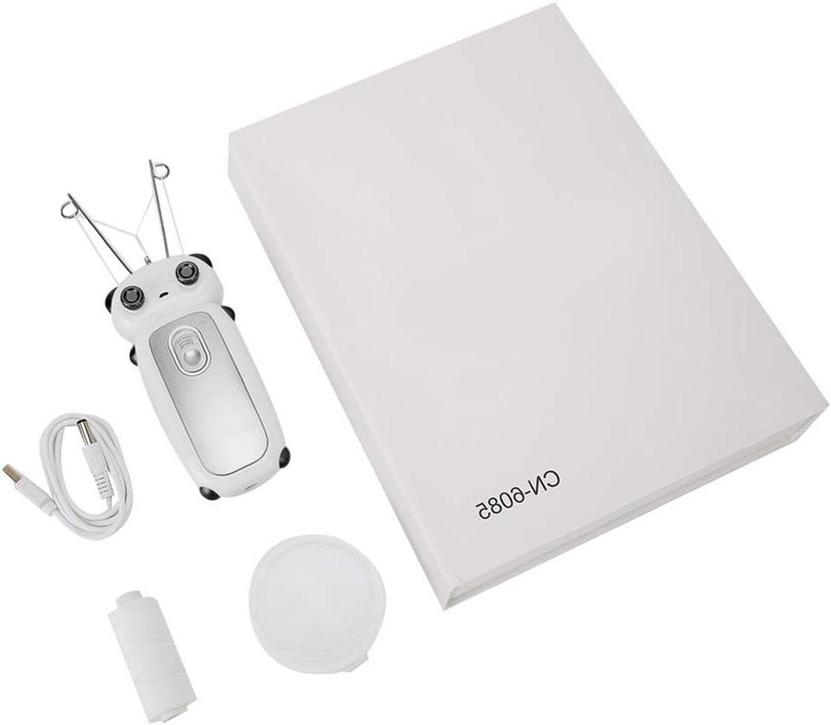 Elektrisch Ontharingsapparaat - Draadloze Epilator - Gezichtsreiniging - Huidvriendelijk Katoengaren - USB Opladen - Zwart Wit
