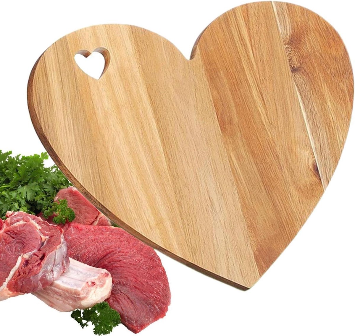 Snijplank Hart - Houten plank Serveerplank - Snijden en serveren - Uniek hartvormig ontwerp