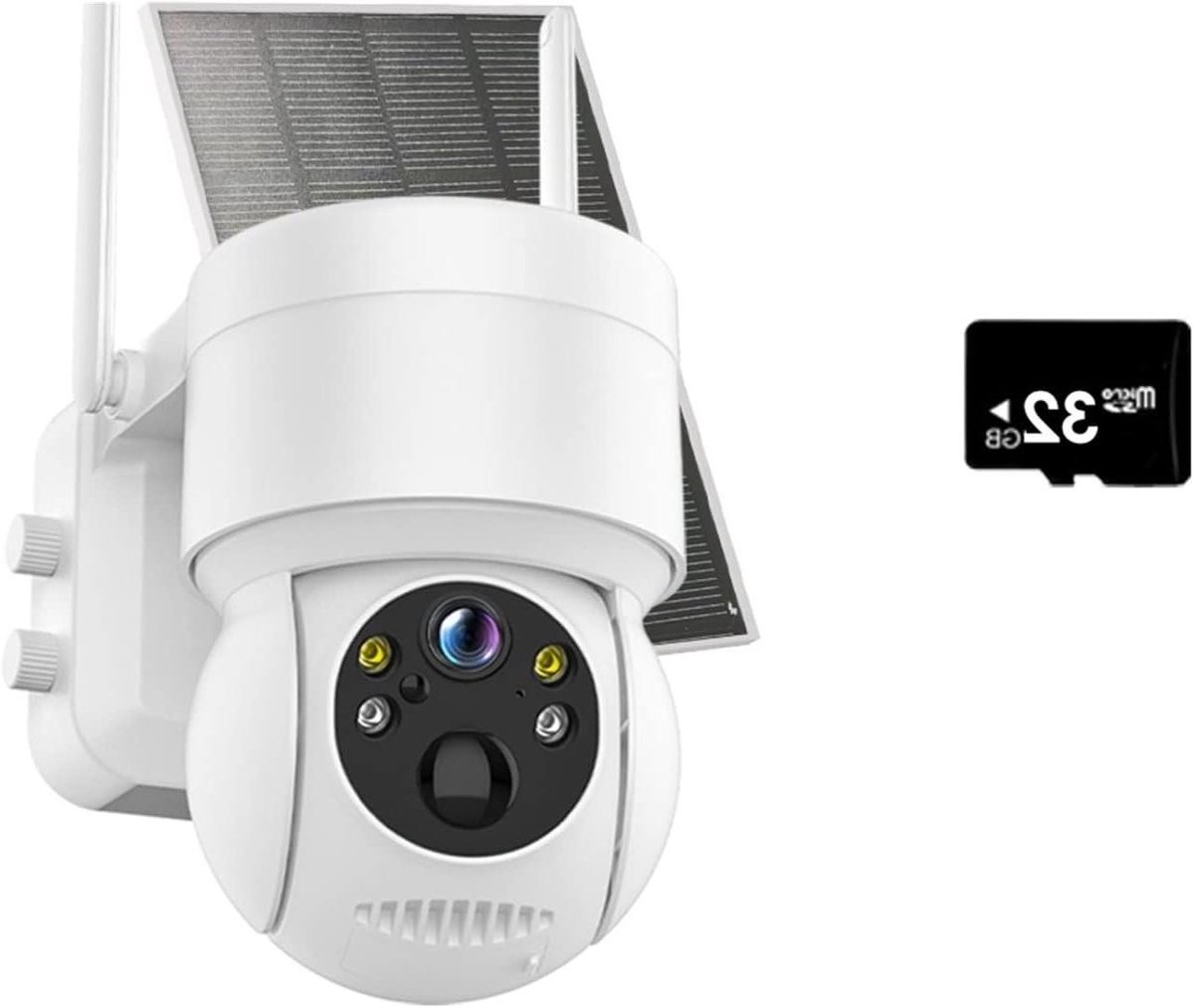 Beveiligingscamera Zonne-energie - Draadloze Camera Buiten - Woningbeveiliging - 4MP HD Video - IP65 Waterdicht - One Color
