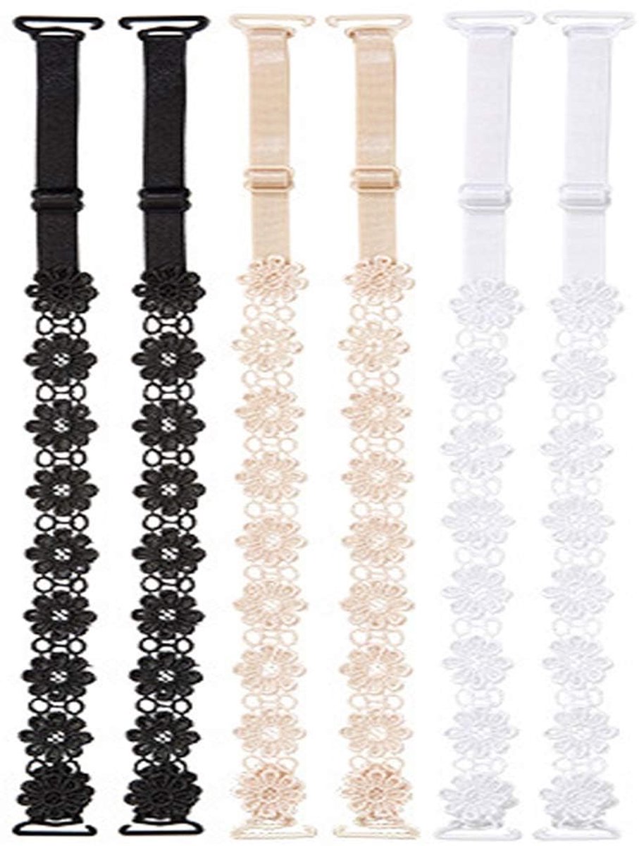 carmdering - Anti-slip BH Drager - BH Houder Clips - Elastische Bandjes - Verstelbare Pasvorm - Rutschfeste Connectie - Zacht Nylon Mix - Hypoallergeen Materiaal - Verbeterde Silhouet Ondersteuning - Set Van 6 Stuks