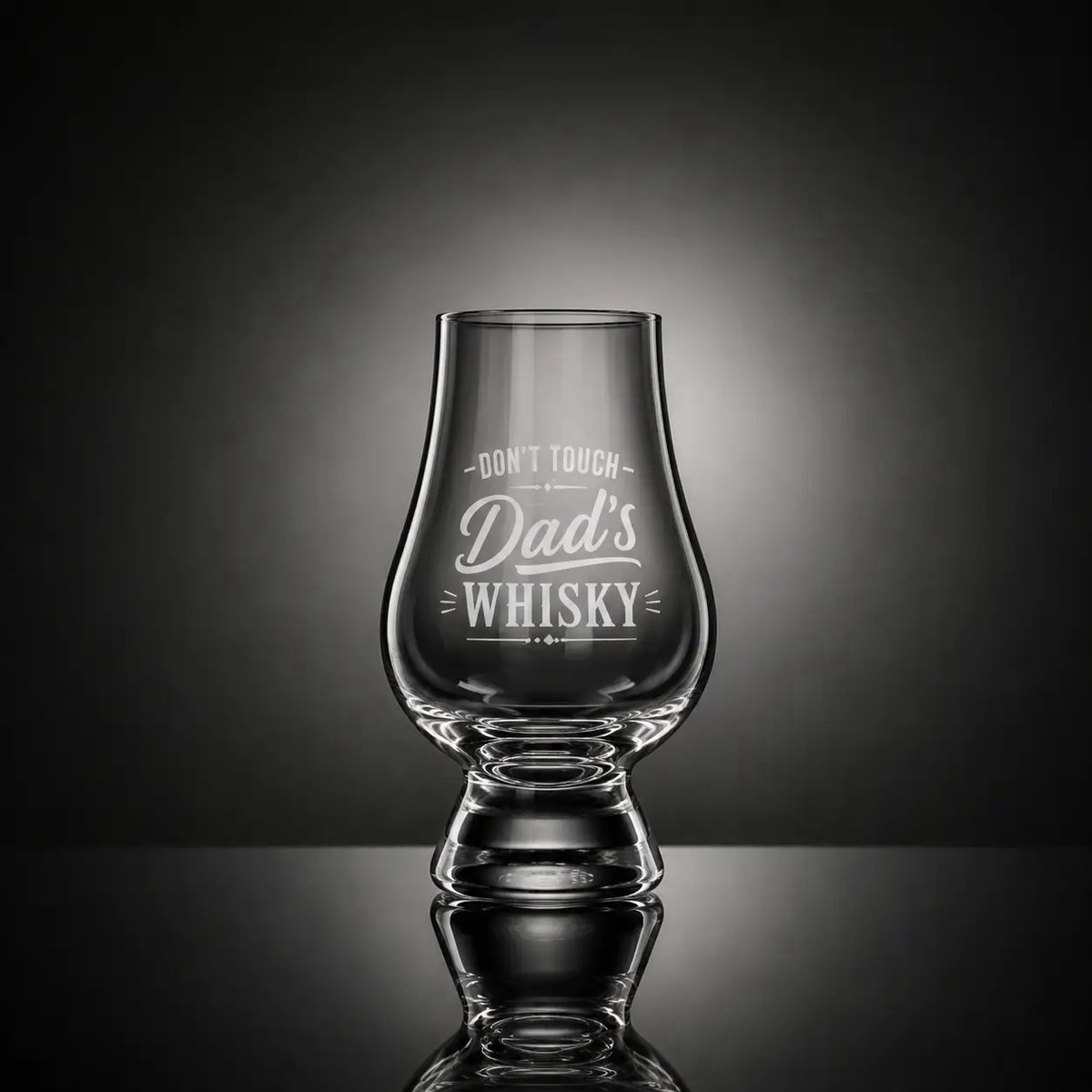 Whiskyglas - Don't touch dad's whisky - Glencairn Crystal Scotland