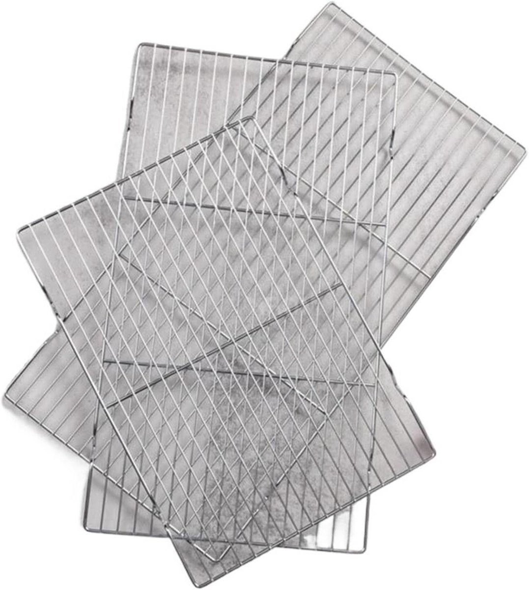 BBQ Grill Rooster Grillmat Barbecue Buiten Koken Roestvrij Staal 21 x 38 cm M