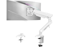 Verstelbare Gaming Monitor Arm voor 13-32 Inch Displays, VESA 75/100mm, 360° Rotatie en Gasveer Mechanisme