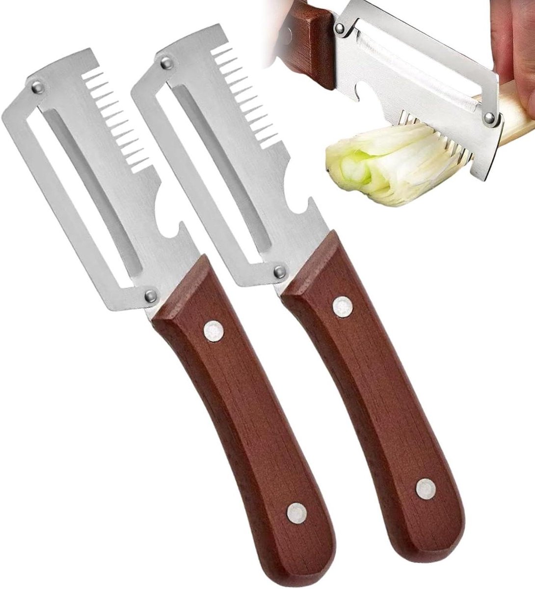 Fruitschiller Set - Groente Schillen - Keuken Voorbereiding - Roestvrij Staal - 2 stuks - Zilver