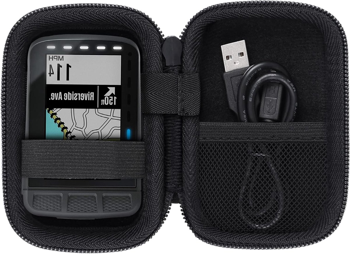Duurzame Hardcase voor GPS Fietsnavigatie, Geschikt voor ELEMNT Roam en Andere Fietscomputers, Zwart