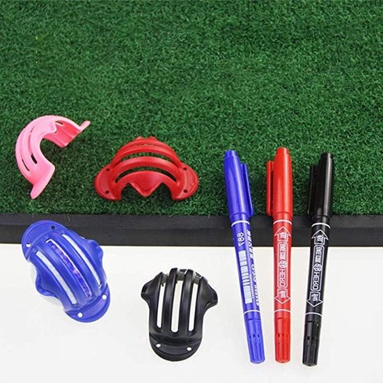 Golfbal Liner Marker Tekenhulpmiddel voor Uitlijning en Training met 3 Pennen voor Putting Oefeningen en Precisie — afbeelding 4