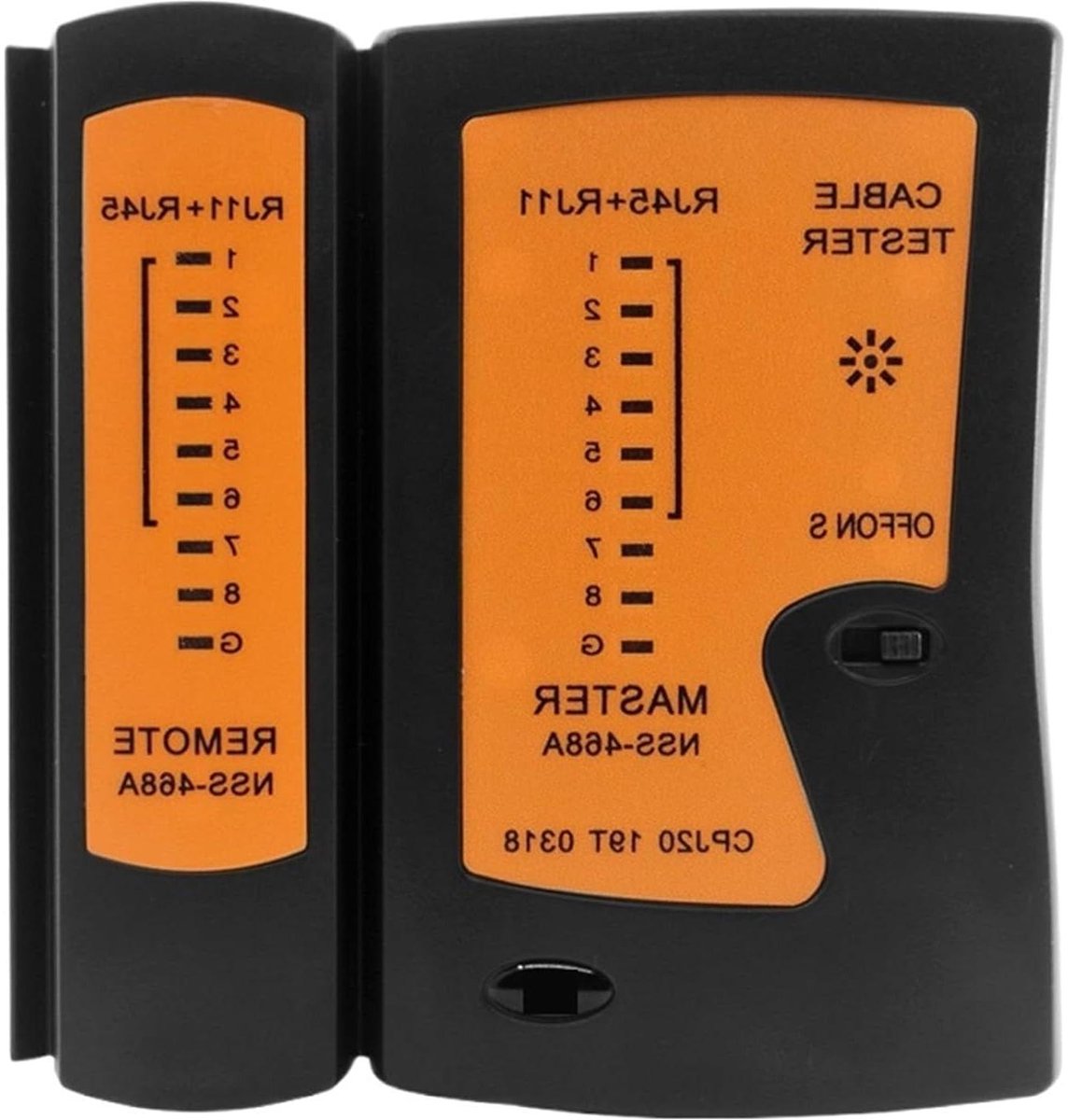 Lan Tester - Kabel Detector - Netwerk Reparatie - Dubbele Interface - 100x106 mm - Zwart