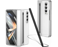 Dunne en Slanke Anti-Drop Beschermcase met Ingebouwd Schermbescherming voor Galaxy Z Fold3 met S Pen Vervanging - Wit, Perfecte Pasvorm en Duurzaam Ontwerp