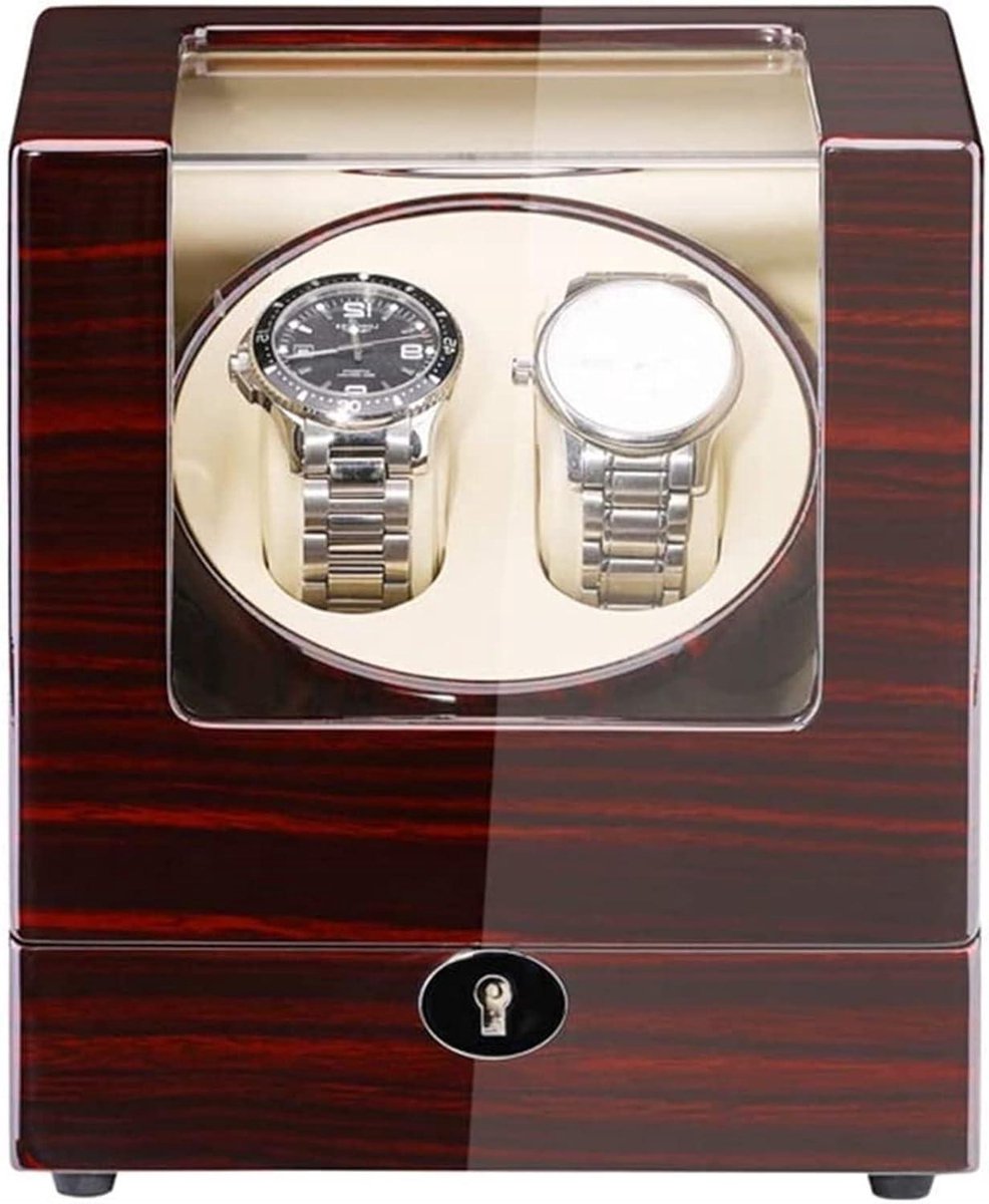 Dubbele Horlogeopwinder - Automatische Horlogedoos - Horloges Opwinden - Dubbele Motor - 180x180x200 mm - Zwart