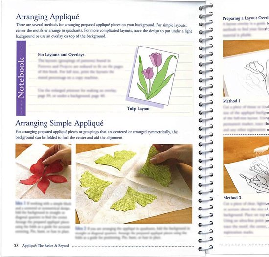 Applique Boek - Naai Technieken - Creatief Hobbyen - 550 Kleur Illustraties - 144 Pagina's - Meerdere Kleuren — afbeelding 3