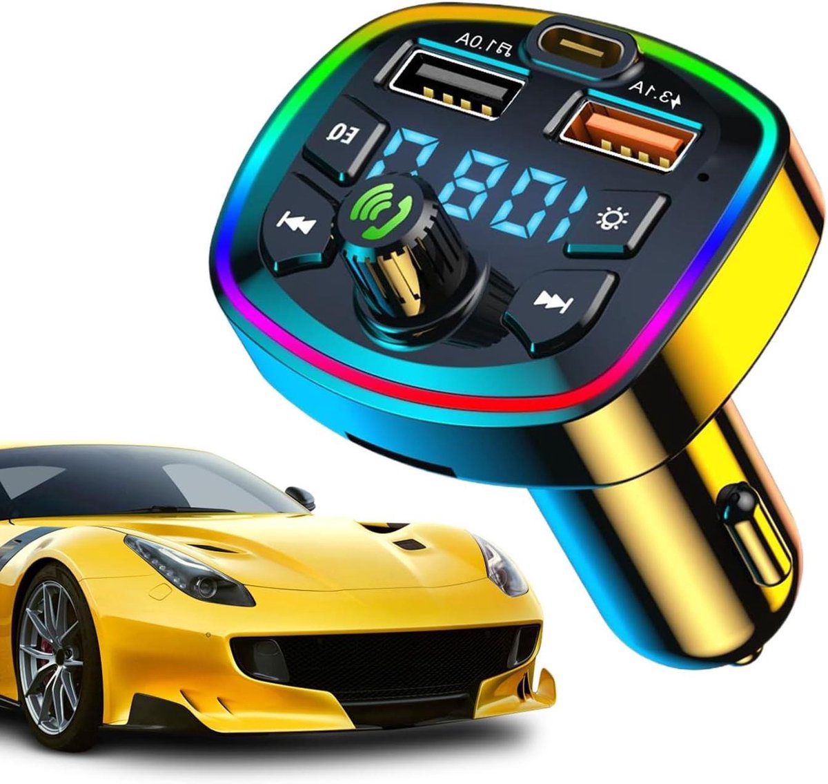 Draadloze FM Zender - Muziek Adapter Auto - Muziek Streamen - Dubbele USB Poorten