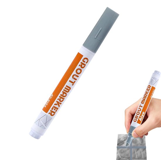 Voegverfpen - Voegenmarker Reparatiepen - Tegels Herstellen - Sneldrogende Waterdichte Formule - 14 cm - Grijs — afbeelding 4