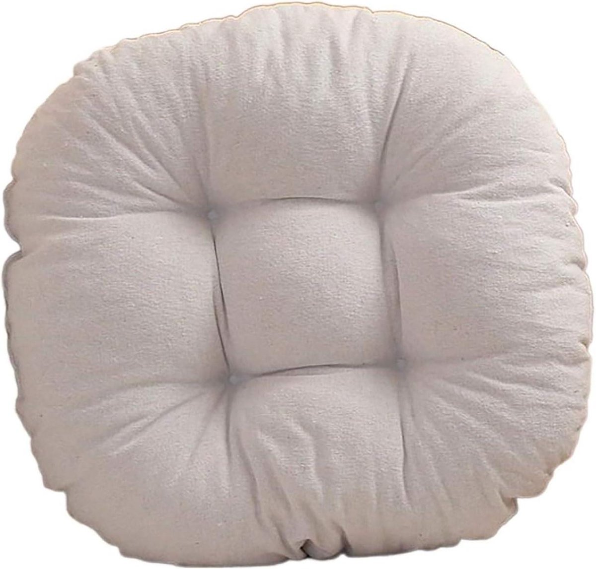 Rond Vloerkussen - Zitkussen Futon - Comfortabel Zitten - Zachte Corduroy Stof - 50 cm - Lichtgrijs