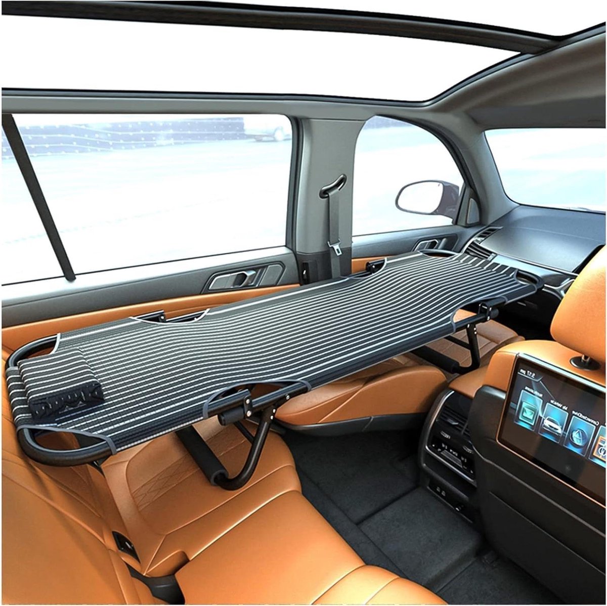 Opvouwbaar Kampeerbed - Reisbed Auto - Buiten Reizen - Ruimtebesparend Ontwerp - 163 x 56 cm - Zwart