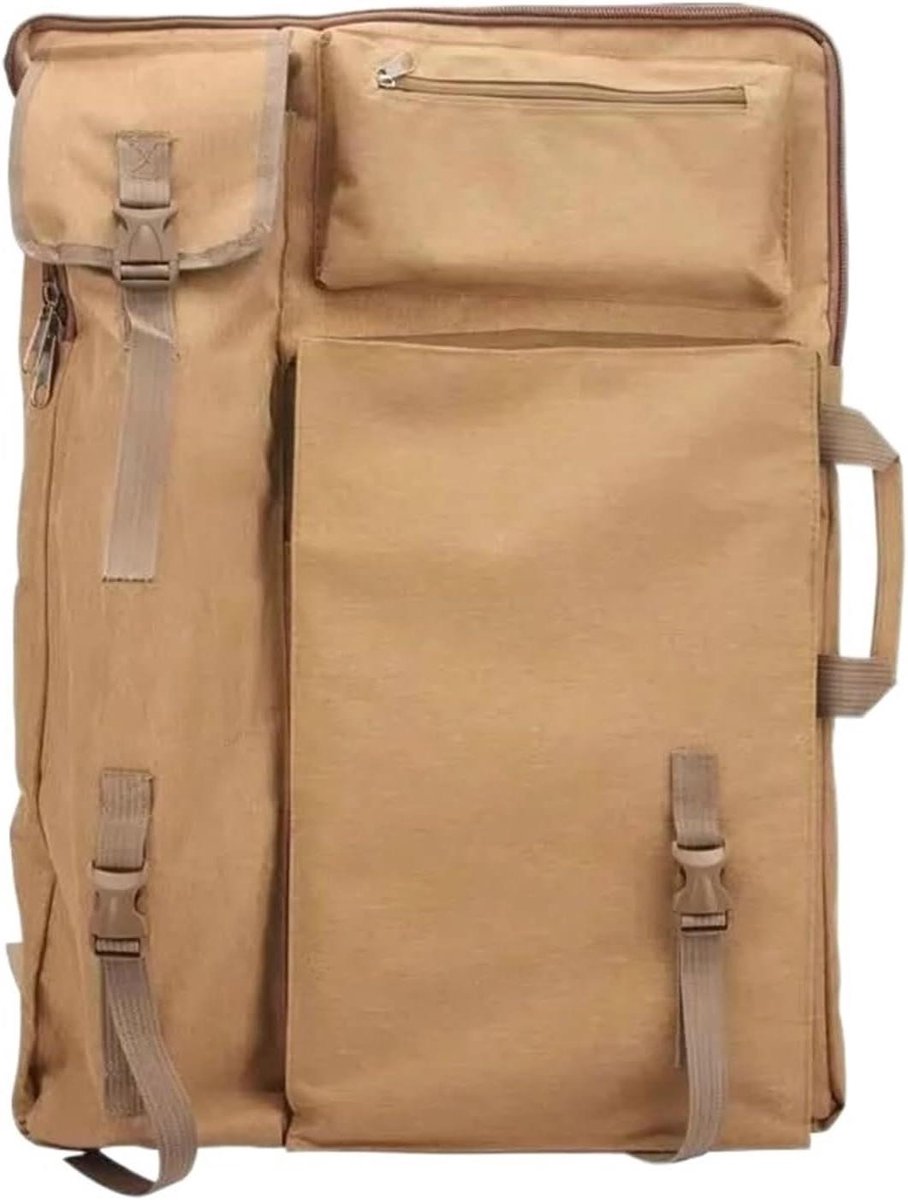 Documententas Kunstenaar - Portfolio Tas - Kunst Opslag - Grote Capaciteit - A2 Formaat - Khaki