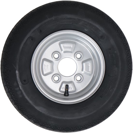 Roue complète 8 pouces - Pneu 4.00-8 + jante - Pas Opel: 4x100 - 4PR - 265 kg - Diamètre moyeu 60 mm