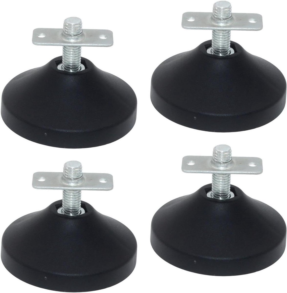 Voetbaltafel Poten - Tafelvoetbal Onderstel - Stabiliteit Verbeteren - Verstelbaar en Waterpas - 88 mm x 68 mm - Zwart