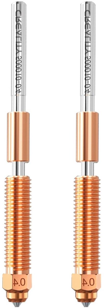 3D Printer Mondstuk - Printkop Set - Precisie Printen - Gehard Stalen Tip - 0.4 mm - Zilver