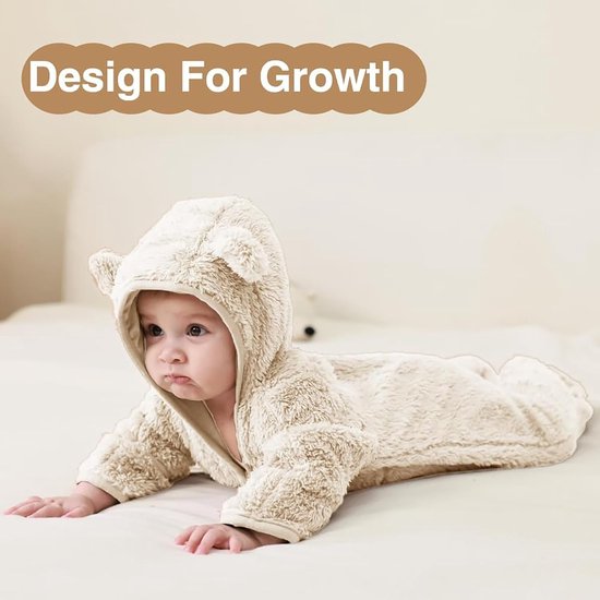 Baby Jumpsuit - Newborn Snowsuit - Winterkleding - Met Ingevoegde Wanten - 220 g - Roze — afbeelding 3