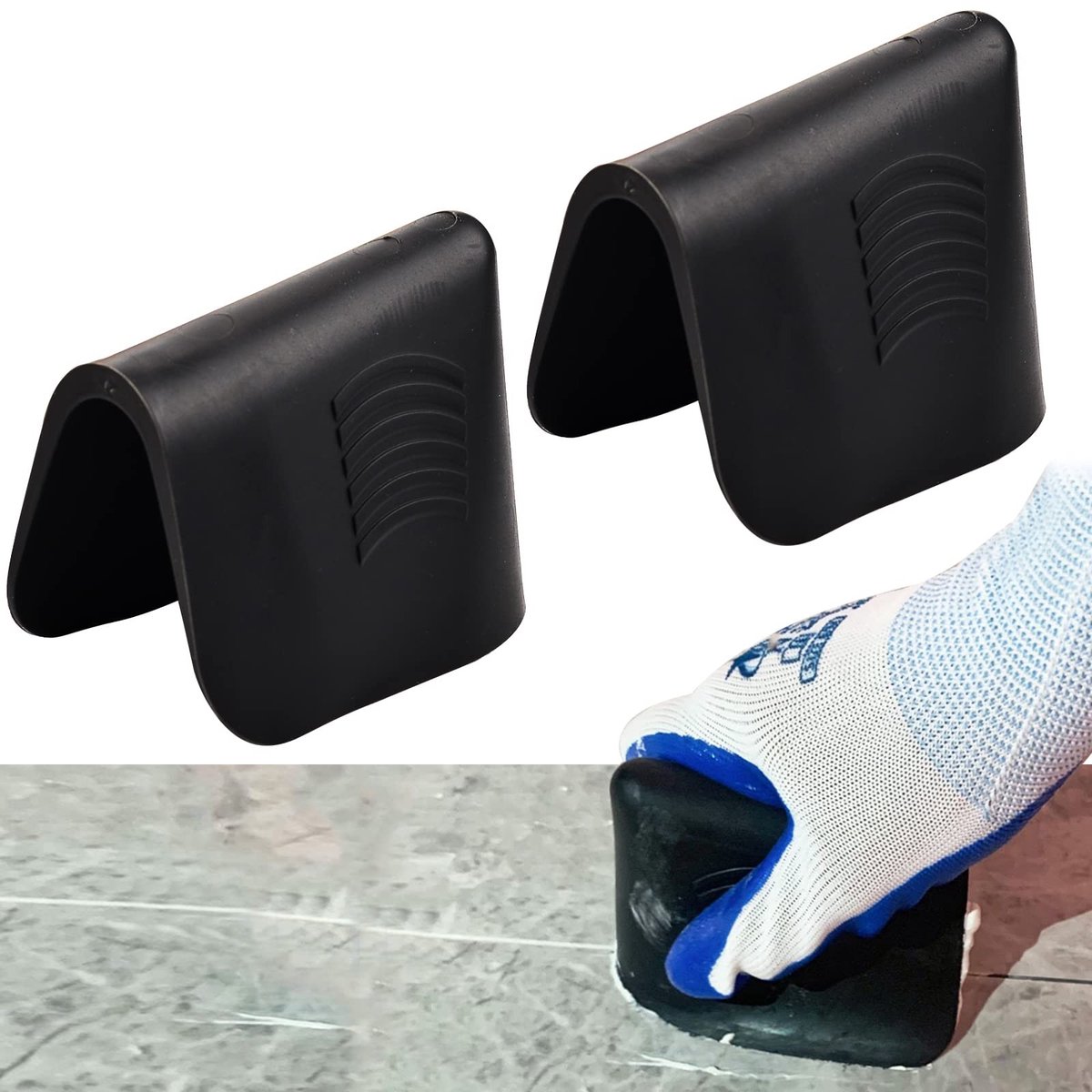 Dailygoody - Sealing Finisher - Hand Sealing Tool - Efficiënt en Snel - Zwart - Voor Keuken en Badkamer - Set van 2 - Perfect voor Tegels