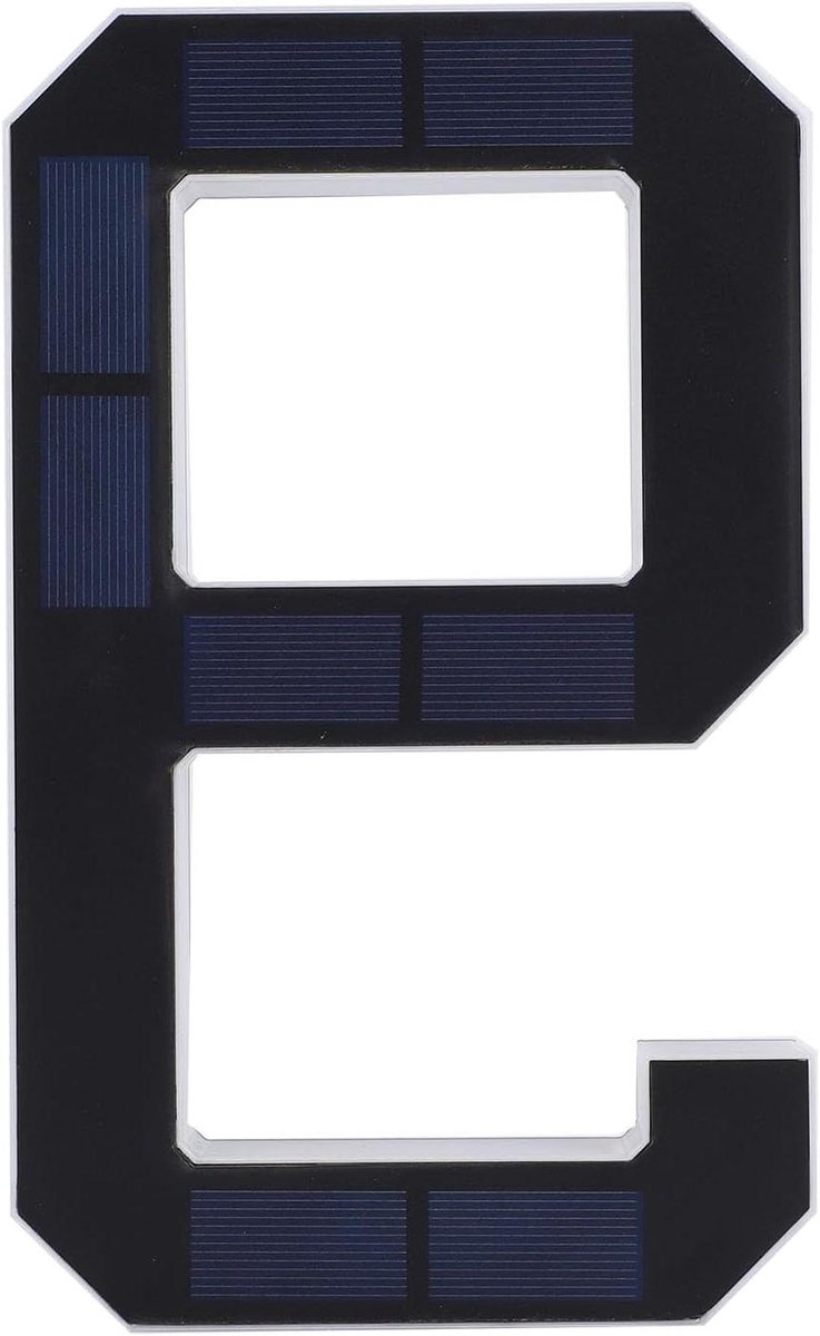 Verlicht Huisnummer - Adres Verlichting - Huis Identificatie - Zonne-energie Werking - 25 x 4 cm - Zwart