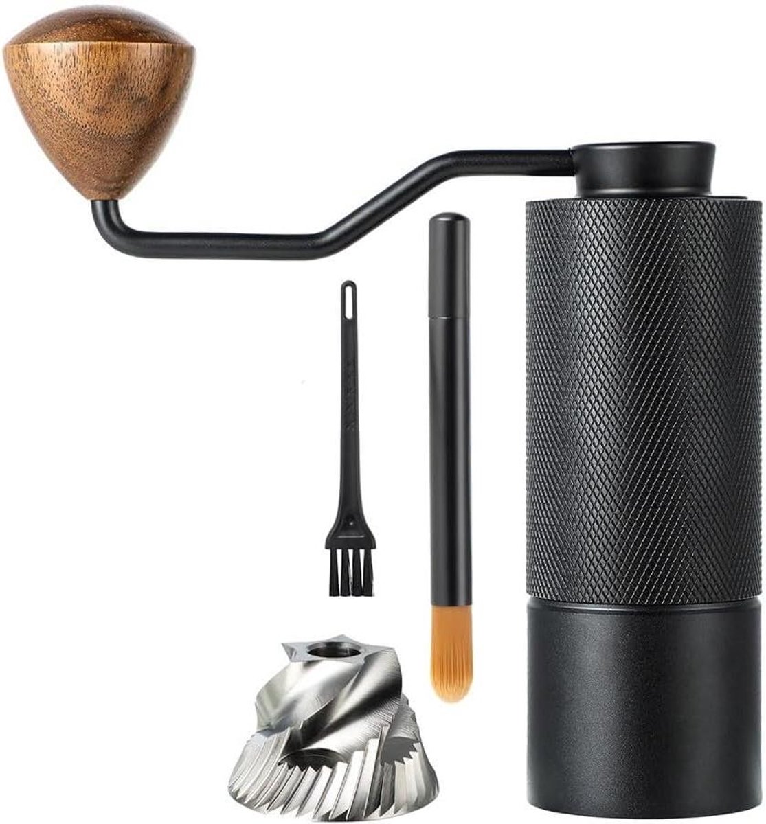 Handmatige Koffiemolen - Draagbare Molen - Verse Koffie - Roestvrijstalen Bramen - 24x10x7 cm - Zwart