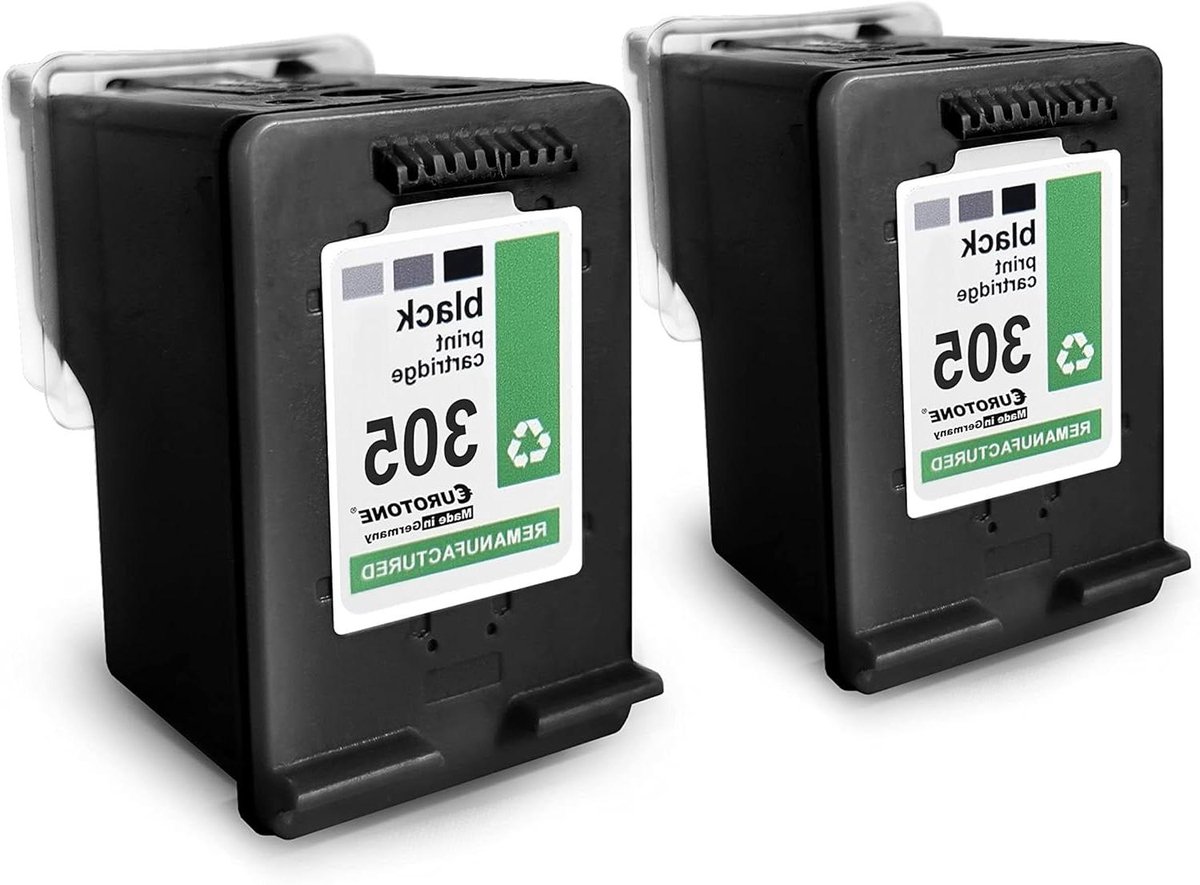 Ink Cartridges - Printer Inkt - Documenten Printen - Dubbel Pakket - 2 x 20 ml - Zwart