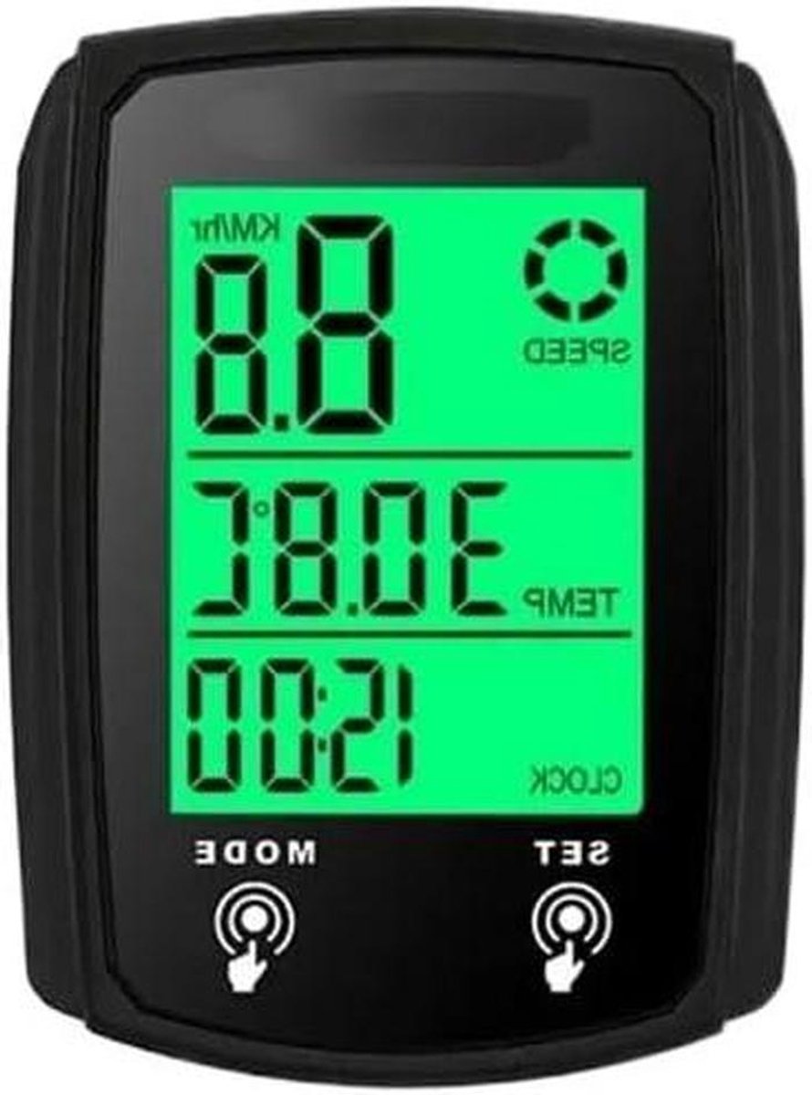 Fiets Computer - Kilometer Teller - Fietsen Bijhouden - Waterdicht Stofdicht - Compact Formaat - Zwart