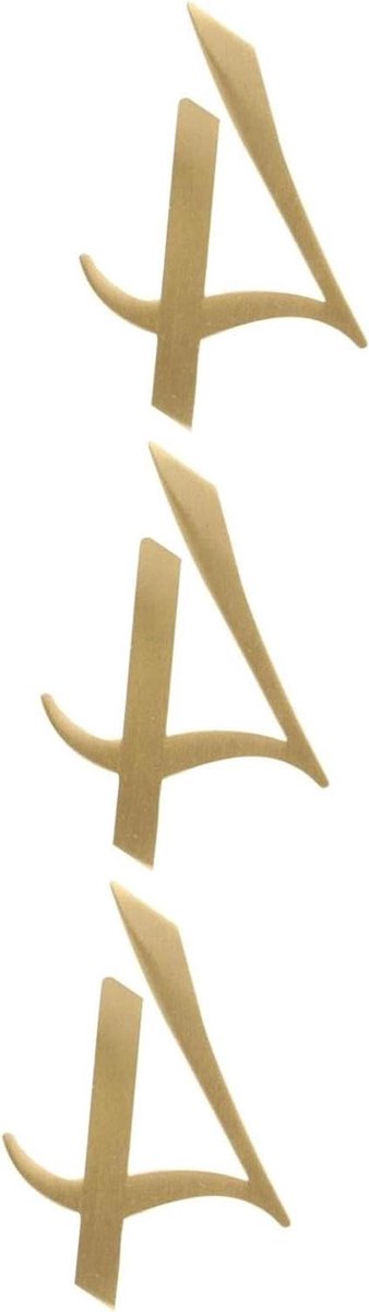 Huisnummer Sticker - Deurnummer Adres - Huis Identificatie - Zelfklevend Koper - 5.1 x 3.6 cm - Goud