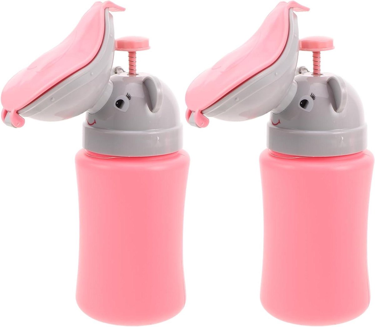 Kindertoilet - Reisplasfles - Noodoplossing Onderweg - Lekvrije Sluiting - 22 cm Lengte - Roze