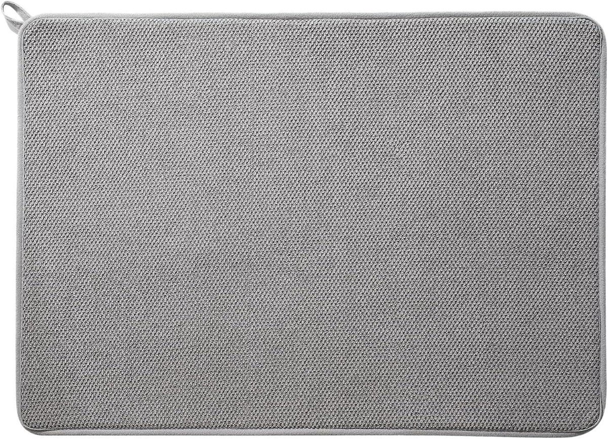Afdruipmat Keuken - Droogmat - Servies Drogen - Zeer Absorberend - 38x50 cm - Donkergrijs