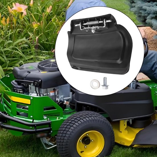 Scharnierende Mulch Stopper - Grasvanger Deksel - Gazon Onderhoud - Robuuste Plastic Constructie - 24 x 18 x 5 cm — afbeelding 2