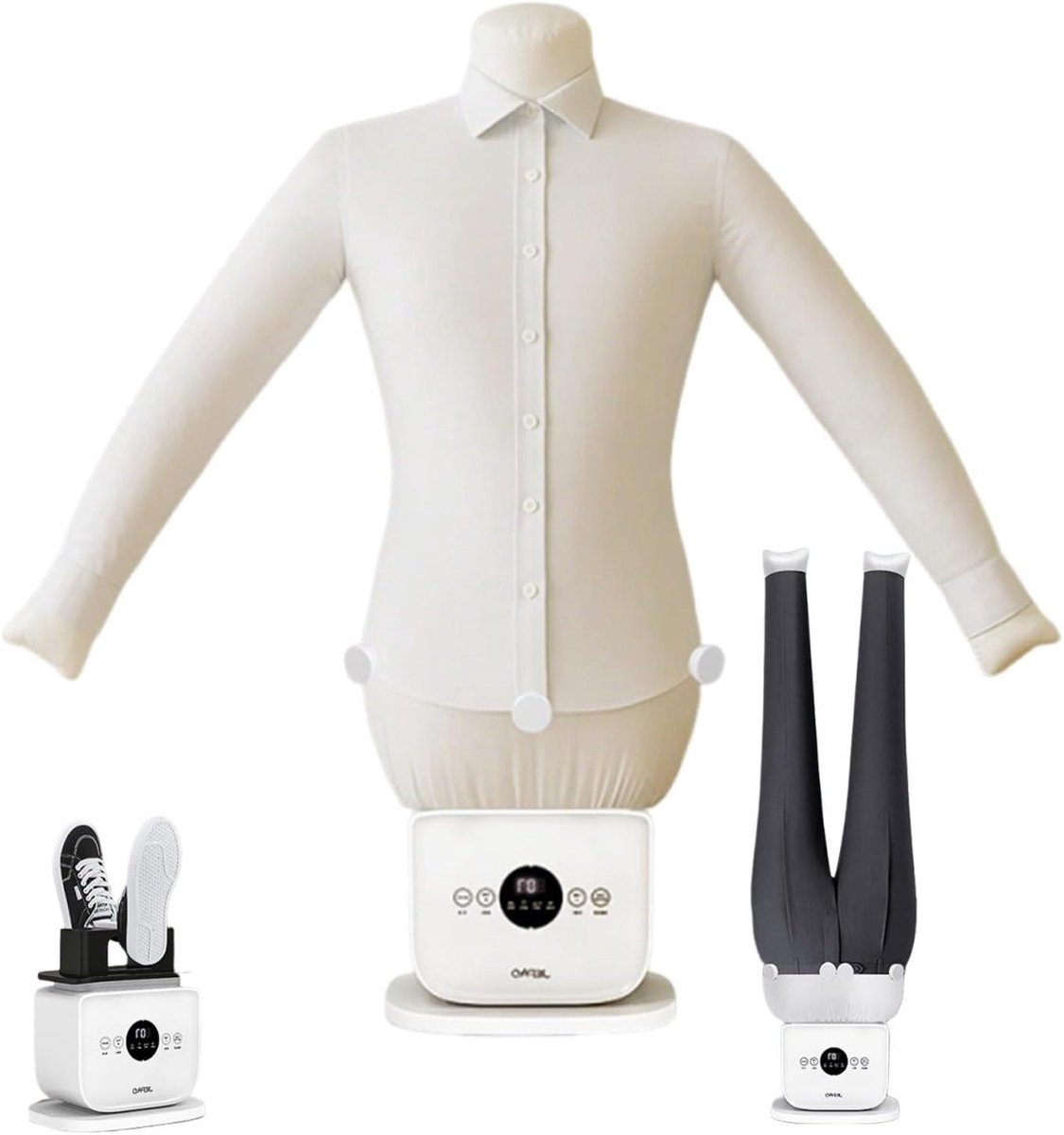 Automatisch Strijkijzer - Kledingdroger Kreukverwijderaar - Efficiënt Kleding Stomen - Handsfree Bediening - 1400 Watt - Wit