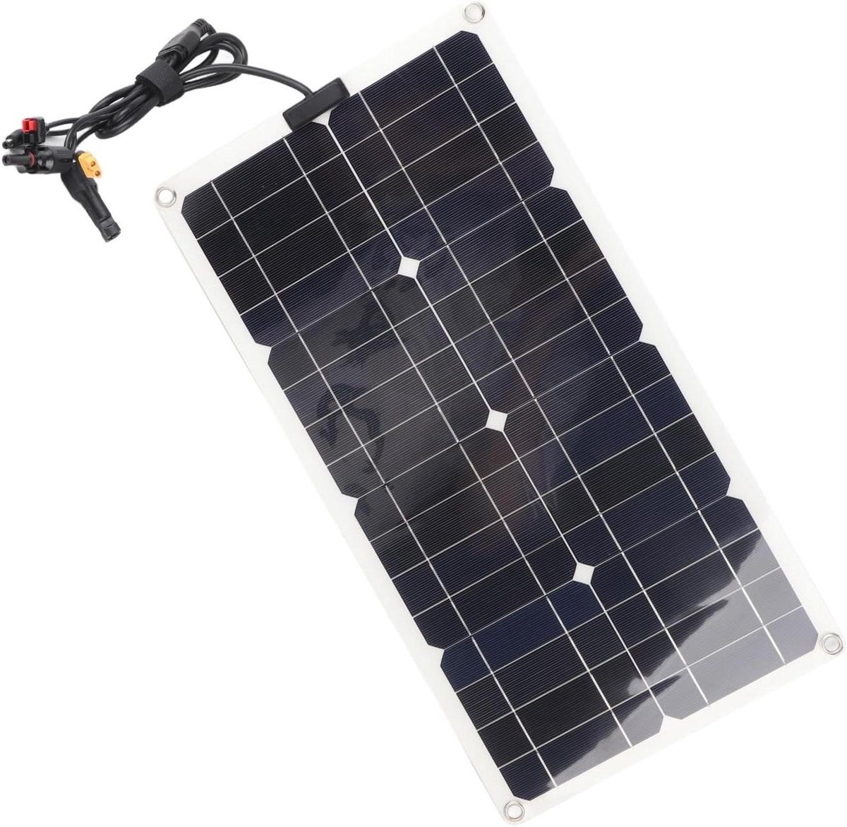 Zonnepaneel 100W - Draagbare Energie - Outdoor Opladen - Veelzijdige Connectoren - 54 x 28 cm - Zwart