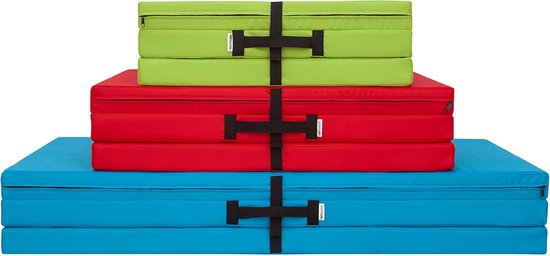 Opvouwbaar Matras - Gastenmatras Trainingsmat - Comfortabel Rusten - Afneembare Hoes - 195 x 80 cm - Blauw — afbeelding 4