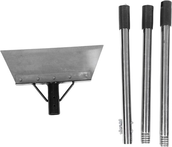 Tuin reinigingsschep - Platte schep schraper - Opritten schoonmaken - Verstelbare handgreep - 120 cm - Zilver — afbeelding 4