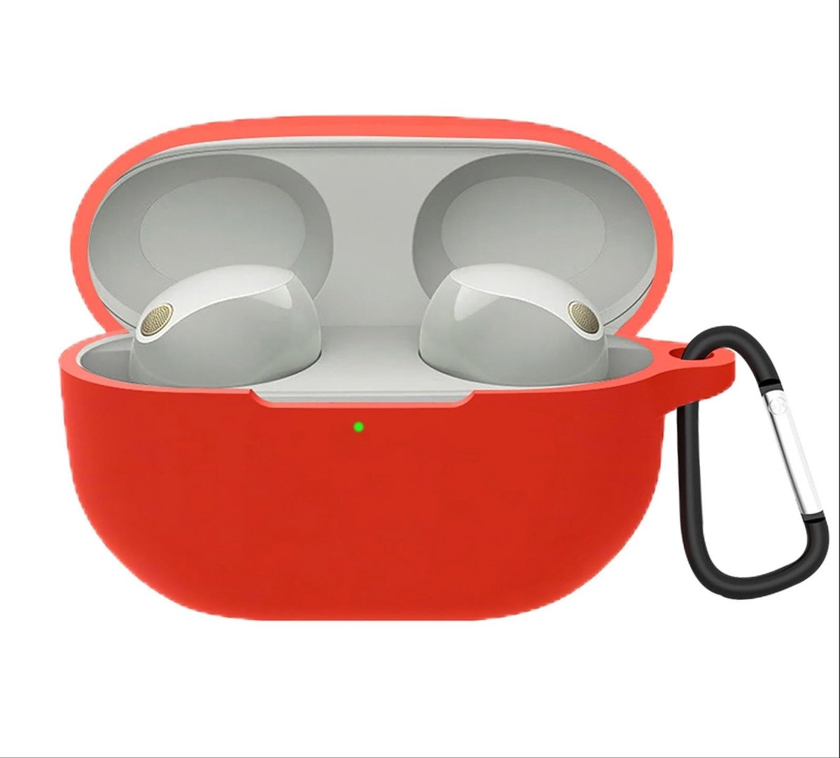 Dailygoody - Cilicone hoes - Compatibel met WF-1000XM5 - Ultradun en zacht - Rood - Valbestendig - Krasbestendig - Ideaal voor oordopjes