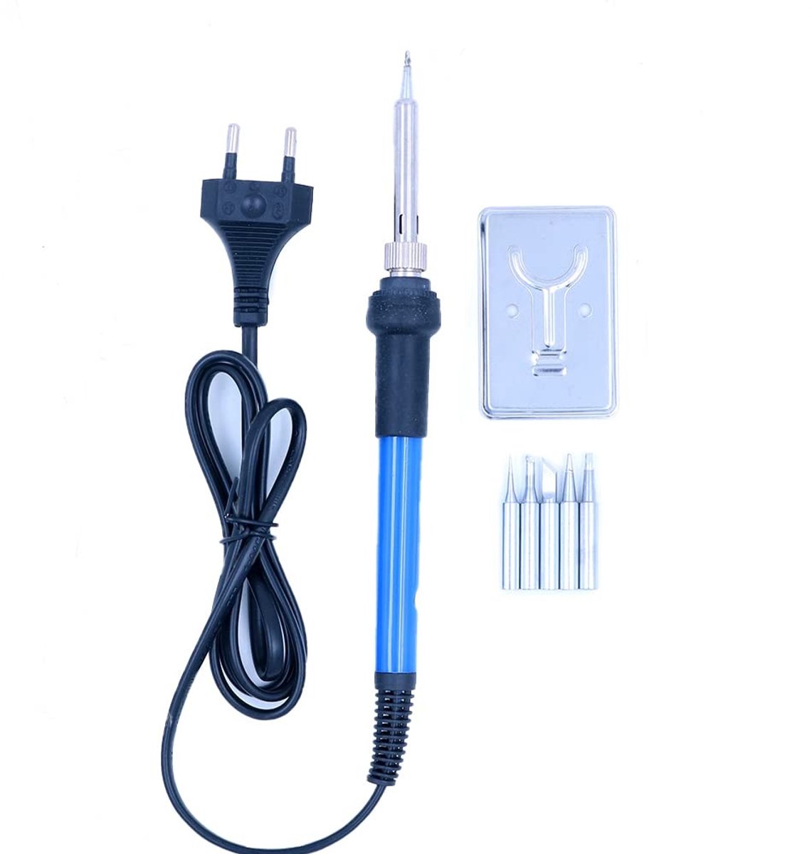 Dailygoody - Soldeerboutset - Temperatuurregelbare soldeerbout - 60 W - Elektronisch soldeergereedschap - Draagbaar - Soldeerpuntenset - Geschikt voor...