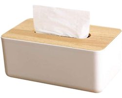 Tissue Box Houder - Kleenex Dispenser - Ruimte Opgeruimd - Stijlvol Houten Ontwerp - 23 x 13 x 10 cm